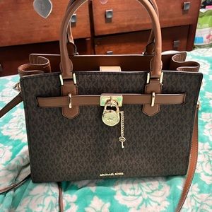 Michael Kors Hamilton Signature Satchel Crossbody